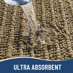 Arotive Luxury Chenille Bathroom Rug Mat, Extra Soft Thick Absorbent Shaggy Bath Rugs, Non-Slip Machine Wash Dry, Plush Bath Mats for Bathroom, Shower and Tub, 36x24, Camel