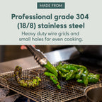 Ultra Cuisine Oven-Safe, Dishwasher-Safe 100% Stainless Steel Cooling & Baking Rack Set - Jelly Roll Sheet Pan Size - Heavy Duty - 10 x 14.7" - Set of 2 - Wire Cooling Racks for Baking & Cooking