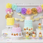 40 PCS Edible Wafer Paper Turkey Pumpkin Fall Theme Cake Picks Autumn Decorations for Thanksgiving Party