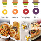 Rolling Pin with Thickness Rings and Pastry Baking Mat, 13.6" Adjustable Wooden Rolling Pin Dough Roller for Baking Cookie Pizza, Comes with Large Silicone Pastry Mat, Kitchen Baking Tools