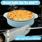 9 Inch Springform Pan with Silicone Pan Protector, 304 Stainless Steel Nonstick Leakproof Springform Cake Pan with Removable Bottom with 50pcs Parchment Paper