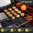 2 Packs 12 Cups Silicone Muffin Pan with Metal Reinforced Frame Regular Size Cupcake Tray Egg Mold Wedding Day Engaged Engagement Hostess Couple Newly Wed House Christmas Married Unique Gift