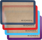 Silicone Baking Mat Large Set 4 Half Sheet-Silicone Bakeware Mat for Oven Reusable Heat Resistant Non Stick Baking Sheet BPA Free Cooking Supplies for Cookie, Bread, Macaron&Pastry,Rectangular