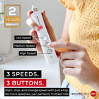 Secretbase 3 Speed Rechargeable Milk Frother, Pitcher, Charging Base - Handheld Mixer for Latte, Drinks, Matcha - Includes Cup, Electric Stirrer, Double-Whisk Frother for Coffee, Egg Beater (White)