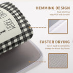 Merry Christmas Dish Drying Mat Buffalo Plaid Large Kitchen Mats Dish Drying Pad Xmas Christmas Tree Absorbent Dish Dryer Mat for Kitchen Countertops Microfiber Drainer Pad Dish Drying Mats (18x24 in)