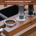 Espresso Tamper 53.3mm, YMWVH Premium Barista Espresso Coffee Tamper Silver with Dual Spring Loaded 100% Stainless Steel Ripple Base, Constant 30lb, Compatible with Breville 54mm Portafilter