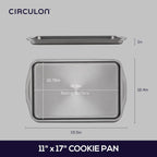 Circulon Nonstick Bakeware, Nonstick Cookie Sheet / Baking Sheet - 11 Inch x 17 Inch, Dark Gray