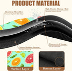 Citrus Fruits and Mint Leaves Dish Drying Mat for Kitchen Counter Hide Stain Absorbent Coffee Mat Rubber Backed Drying Rack Pad Espresso Machine Coffee Bar Accessories 11.8 x 19.7 Inch