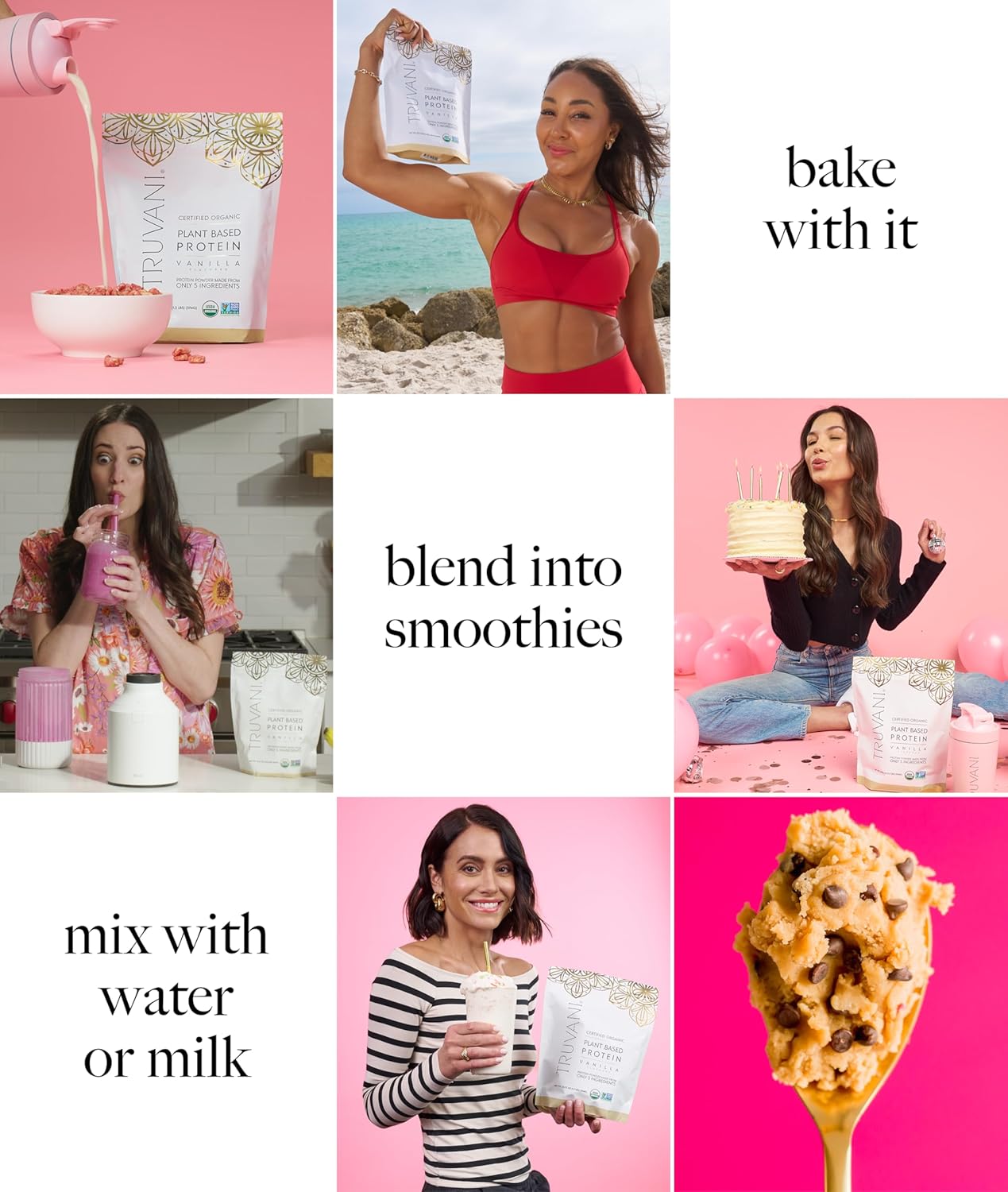 Truvani Vegan Pea Protein Powder | Vanilla | 20g Organic Plant Based Protein Per Serving | 20 Servings | Keto | Gluten & Dairy Free | Low Carb | No Added Sugar