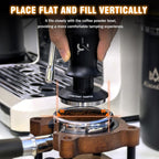 Espresso Tamper 53mm Calibrated Spring Loaded Coffee Tamper with Constant Pressure, Triple Spring Impact Sound Feedback for Barista Home Use (white, 53mm)