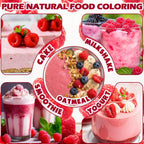 Raspberry Powder - 100% Natural Freeze Dried Raspberry Powder, No Additive Natural Food Coloring, Ideal for Baking, Smoothies, Beverages, Yogurt Bowls, Non-GMO, Vegan - 3oz