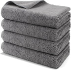 HOMEXCEL Professional Large Microfiber Car Drying Towels 4 Pack, Lint Free, Scratch Free, Highly Absorbent Drying Towel for Cars, SUVs, RVs, Trucks, and Boats,31" x 24 ",Grey