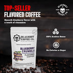Blackout Coffee Blueberry Crumble Flavored Medium Roast - Freshly Roasted in the USA - 12 oz Ground Coffee Pouch