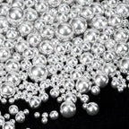Twisweet Silver Pearl Sprinkles for Cake Decorating, Edible Sugar Pearls for Baking, Mix Size, Cake Topper Cupcake Cookie Ice Cream Dessert Decorations, Valentines Birthday Christmas Supplies (130g/4.58oz)