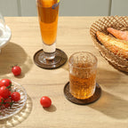 Coasters Set of 8,Hot or Cold Drink Coasters with Holder,Modern Style Coffee Table Coaster,Suitable for Kinds Cups Beer,Drink,Anti-Overflow Tabletop Protection (Coffee, 8pcs)