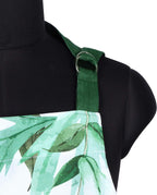 AMOUR INFINI Cotton kitchen Aprons with Adjustable Strap & Waist Ties for Baking Cooking Gardening Spring Apron (Floral Shrubs- 27.5 x 33 Inches)