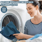 Tenare 100 Count12'' x 12'' Microfiber Cleaning Cloths Reusable Cleaning Rags Bulk Microfiber Towels Softer Highly Absorbent Washcloths for House Kitchen Car Window(Teal)