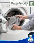 MR.SIGA Microfiber Cleaning Cloth, All-Purpose Microfiber Towels, Streak Free Cleaning Rags, Pack of 15, Gray, Size 30 x 30 cm(11.8 x 11.8 inch)