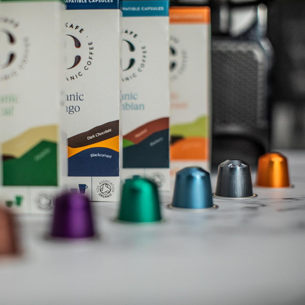 CRU Kafe Discovery Set Organic Coffee Pod, 50 Pods (5 Packs of 10 Coffee Capsules) Compatible with Nespresso OriginalLine