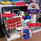 Round Chocolate Cookie Silicone Molds, New Size 12-Cavity Cylinder Chocolate Cover Cookie Silicone Molds for Candy Mini Cakes Jelly Baking (Red Blue)