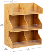 Mind Reader Coffee Pod Condiment Station, Countertop Organizer, Kitchen, Rayon from Bamboo, 13" L x 6.25" W x 15.25" H, Brown