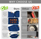 To encounter 8 in 1 Silicone Baking Set - 6 Cake Molds - 2 Silicone Baking Mat, Nonstick Cookie Sheet, Cake Muffin Bread Pan with Grips and Metal Reinforced Frame More Strength, Navy Blue