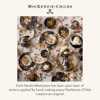 MACKENZIE-CHILDS Pie Plate, Pie Pan for Baking and Serving, Wild Rose White