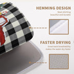 Merry Christmas Truck Dish Drying Mat Winter Large Kitchen Mats Dish Drying Pad Xmas Tree Absorbent Dish Dryer Mat for Kitchen Countertops Microfiber Drainer Pad Dish Drying Mats (18x24 in)