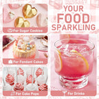 Edible Glitter - 30g Edible Luster Dust Metallic Food Grade Coloring Glitter for Drinks, Baking, Cake Decorating - Edible Dust Powder Shimmer Sprinkle Powder for Icing, Wine, Chocolate, Candy (Silver)