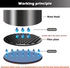 NEOUZA V4 Espresso Puck Screen 0.8mm Thickness Honeycomb Mesh Double Layer Black Protective Coating for Coffee Portafilter Basket (2, Black and Silver, 58mm)