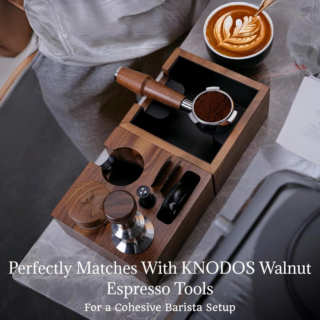 Walnut Naked Portafilter 54mm for Breville Barista Express, Pro, Touch, Bambino Plus | Premium Bottomless Portafilter | Fits BES870XL, BES878, BES880 | Includes 18–21g Filter Basket