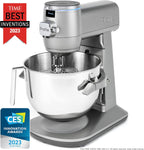 GE Profile Smart Stand Mixer w/Built-In Smart Scale & Auto Sense Technology, 7qt Stainless Steel Bowl, 11 Speed l Dough Hook, Beater, 11-wire whip l works w/Amazon Alexa & Google Home l Mineral Silver