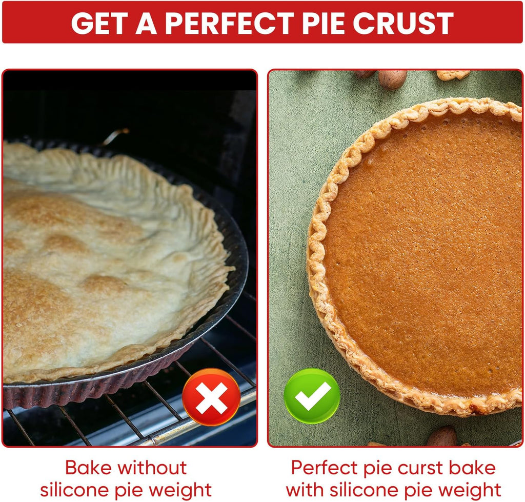 Pie Weights for Blind Baking 9" Tart Pan,Silicone Pie Weight for Baking Crust,Reusable Pies Crust Weights – for Pies/Tart/Quich– Food-Safe,Dishwasher Safe – Designed Exclusively for 9 in. Tart Pan