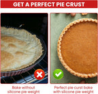 Pie Weights for Blind Baking 10" Tart Pan,Silicone Pie Weight for Baking Crust,Reusable Pies Crust Weights – for Pies/Tart/Quich– Food-Safe,Dishwasher Safe – Designed Exclusively for 10 in. Tart Pan