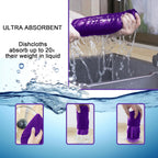 kimteny 13x28 Inches Kitchen Cloth Dish Towels, 400 GSM Premium Dishcloths, Super Absorbent Coral Velvet Microfiber Cleaning Cloths, Fast Drying Rags for Washing Dishes (8 Pack, Purple)