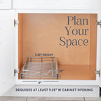 HOLDN’ STORAGE Pull Out Cabinet Organizer, Heavy Duty Caddy w/Lifetime Limited Warranty - 8”W x 21”D - Requires At Least 9-1/4” Cabinet Opening, Steel Metal Cabinet Drawers Slide Out, Chrome