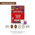 Community Coffee Mardi Gras King Cake Flavored 36 Count Coffee Pods, Medium Roast, Compatible with Keurig 2.0 K-cup Brewers, 12 Count (Pack of 3)