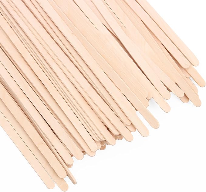 ANTETOK Wooden Coffee Stirrers - Coffee Stir Sticks 7.5 Inch,100pcs Disposable Birch Wood Coffee/Beverage Stirrers,Swizzle Drink Sticks,Coffee Bar Accessories