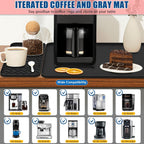 Silicone Coffee Mat - Removable Bar Mat with Concave and Convex Design, Leak-Proof and Non-Slip, Suitable for Use Under the Coffee Machine to Keep the Countertop Clean (Black31.5"x17")