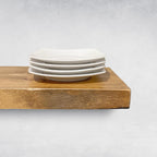 URBANDI, Rustic Floating Shelves, Set of 2, Hidden Bracket, Solid Wood, Heavy Duty, Wall Mounted Shelves, (Brown, 48Wx6D)