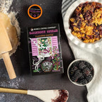 Bones Coffee Company Blackberry Fruit Cobbler Flavored Coffee Pods, Low Acid Medium Roast Single-Serve Bones Cups, Compatible with 1.0 & 2.0 K-Cups Brewers Coffee Maker, 12 Count