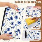 Watercolor Blue Cornflower Dish Drying Mat for Kitchen Counter Floral Coffee Bar Mat Hide Stain Absorbent Rubber Backed Drying Rack Pad Coffee Pot Espresso Machine Table Accessories 11.8 x 19.7 Inch