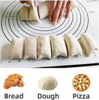 32x24" Extra Large Dough Mat Silicone Baking Mats for Rolling Pastry,Kneading Sourdough Bread Baking Supplies Black