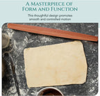 Top Notch Kitchenware Mahogany French Rolling Pin | Non-Stick Kitchen Tool | Tapered Solid Wood Design for Precise Bakin | Ideal for Professional & Home Bakers