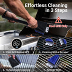 Nylon Grill Brush No Wire Bristle Barbecue Brush Grill Cleaning Kit Safe Grill Scraper Brush for Outdoor Grill Cleaner with Hole BBQ Brush Accessories Clean Cool Grates Gift for Men/Dad 3 PCS