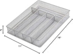 YBM HOME Metal Silverware Organizer for In-Drawer Cutlery Storage, 5 Compartment Mesh Cutlery Flatware Tray Sorts Kitchen Utensils, Great for Office Supplies 1133-12