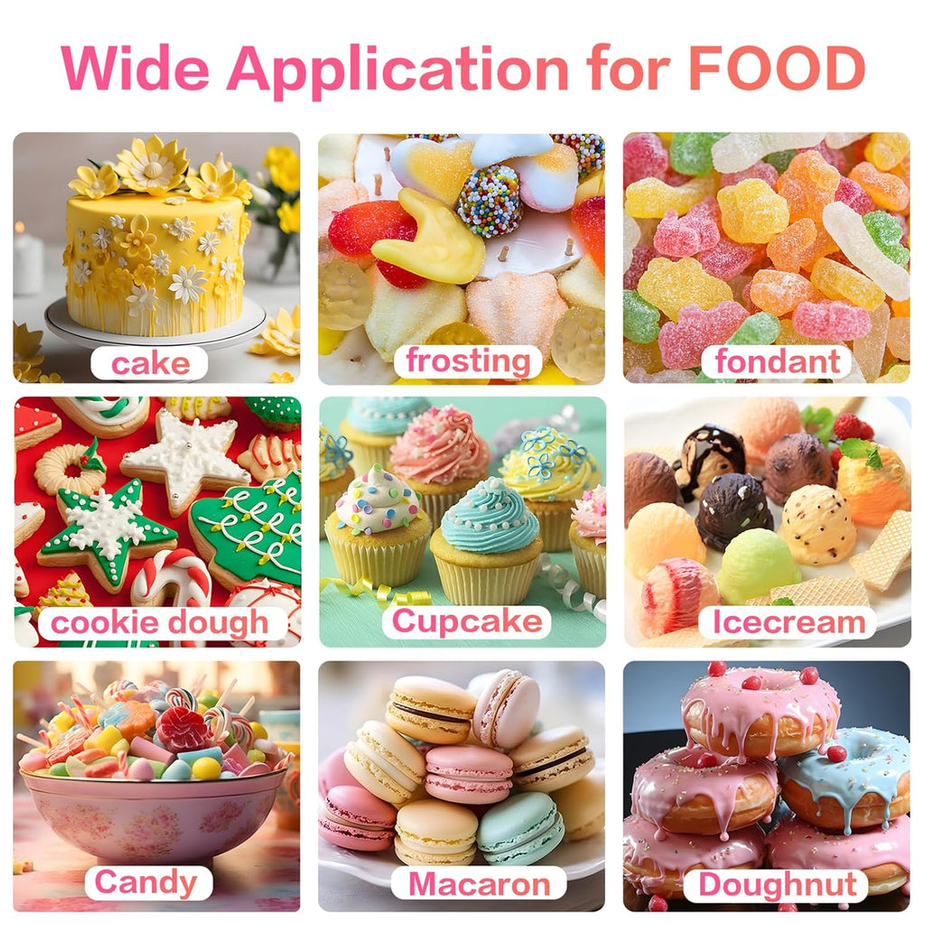 Gel Food Coloring for Cake Decorating - 40g Concentrated Assorted Edible Colors - Vibrant Tasteless Food Dye Professional-Grade Dye for Easter Eggs Fondant Cookies Frosting Royal Icing Baking - Pink