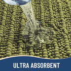 Arotive Luxury Chenille Bathroom Rug Mat, Extra Soft Thick Absorbent Shaggy Bath Rugs, Non-Slip Machine Wash Dry, Plush Bath Mats for Bathroom, Shower and Tub, 24x16, Willow Green