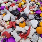 Halloween Sprinkles Mixed Color Eyes & Gravestones & Bones & Skull Cake Decorations Topper Edible Themed Sprinkles For Cookie Decorating, Chocolate Desserts, Cupcakes, Ice Cream 4.58OZ