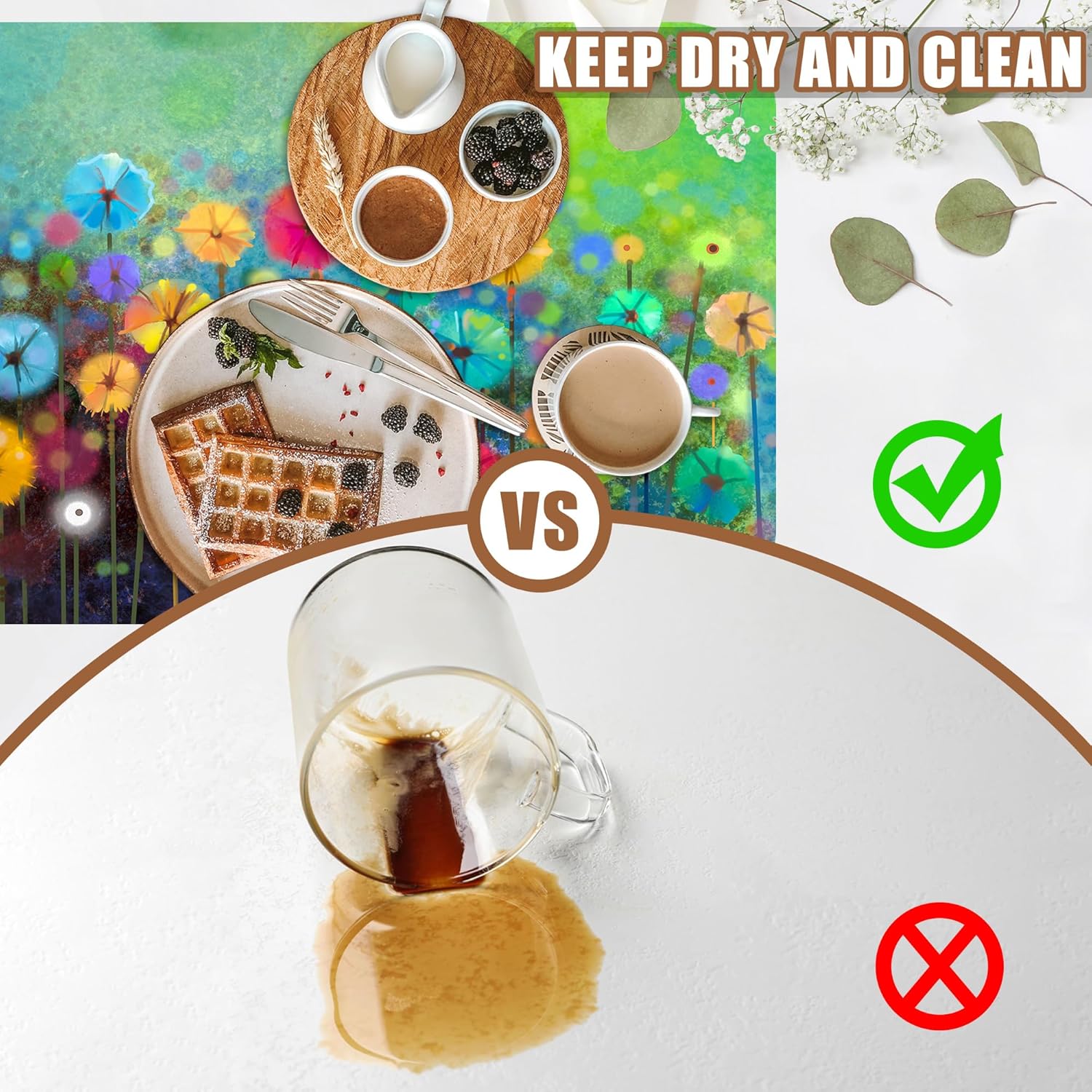 Dish Drying Mat Watercolor Rainbow Dandelion Coffee Bar Mat for Countertop Absorbent Hide Stain Rubber Backed Dish Drainer Rack Pad Espresso Machine Dining Room Decoration 11.8 x 19.7 Inch